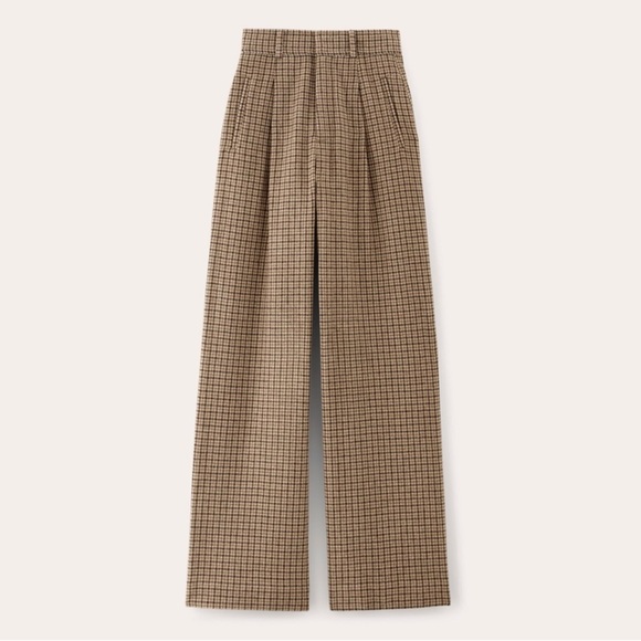 Everlane Pants - Everlane Draper Pant in Wool Camel Houndstooth NWOT 4